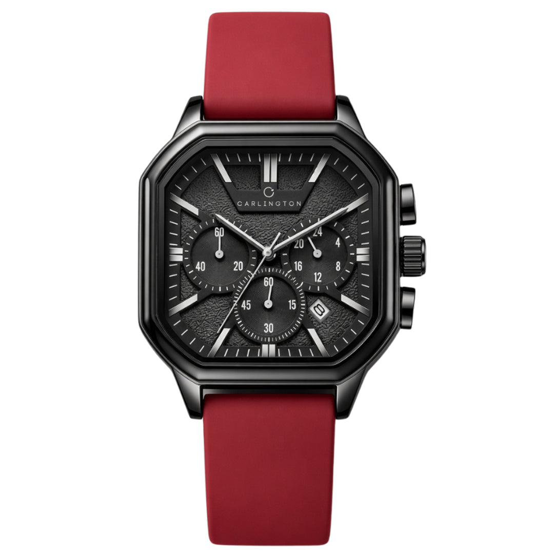 Carlington ASTRO 053 Fashion Red – Premium Men's Chronograph-Style Analog Quartz Watch