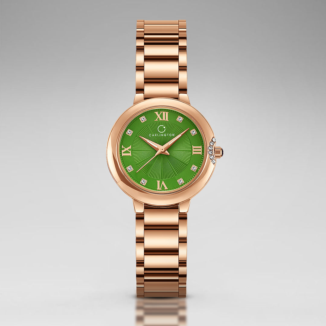 Carlington Diva Series Analog Women Wrist Watches with Stainless Steel Chain Strap | Premium Fashion Watches for Ladies | CT - 111