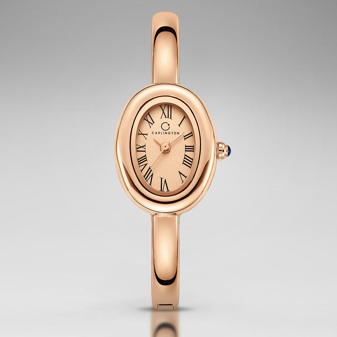 Carlington Diva Series Analog Women Wrist Watches with Stainless Steel Chain Strap | Premium Fashion Watches for Ladies | CT - 122