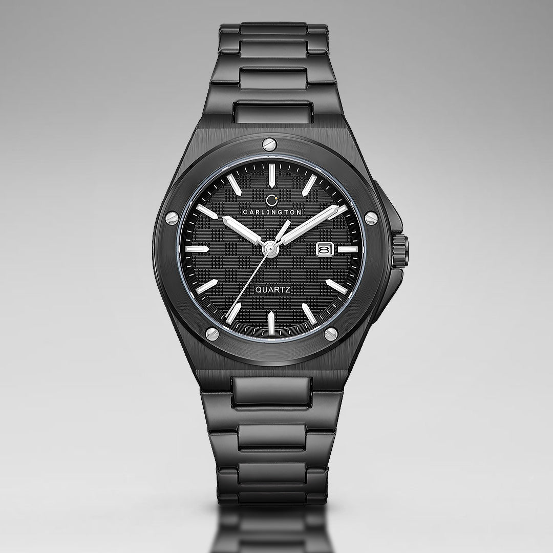 Carlington Meridian Series Analog Men Wrist Watches with Stainless Steel Chain Strap & Date Display | Fashion Watches for Gents | CT - 4020