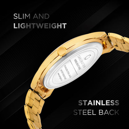 Carlington Men Stainless Steel Watch-CT6130 Gold
