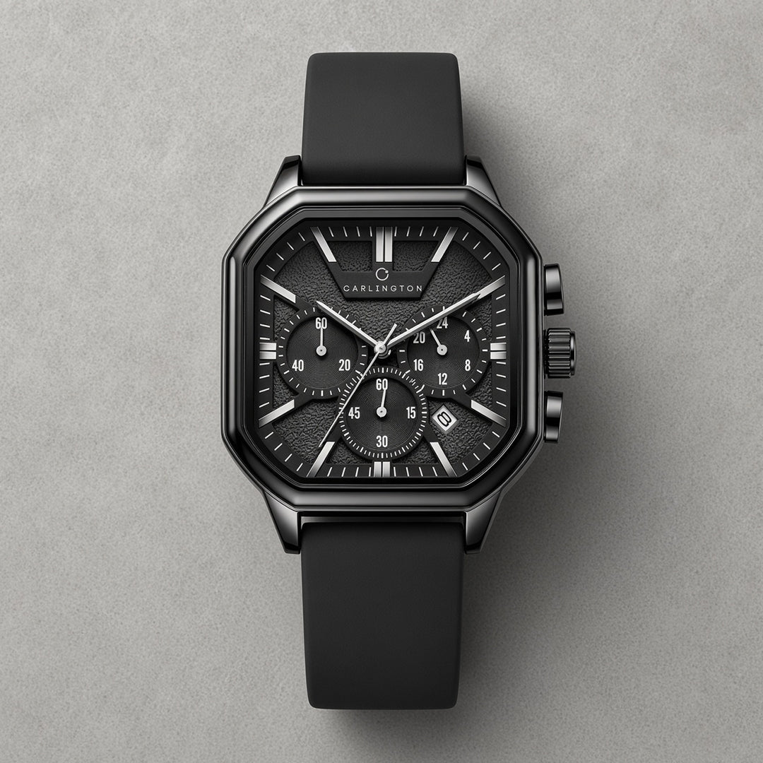 Carlington ASTRO 053 Premium Black – Premium Men's Chronograph-Style Analog Quartz Watch
