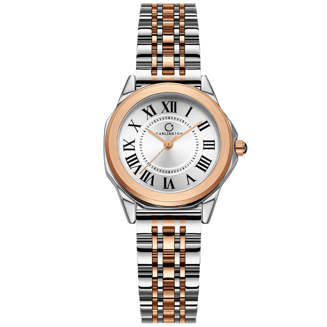 Carlington Diva Series Analog Women Wrist Watches with Stainless Steel Chain Strap | Premium Fashion Watches for Ladies | CT - 104