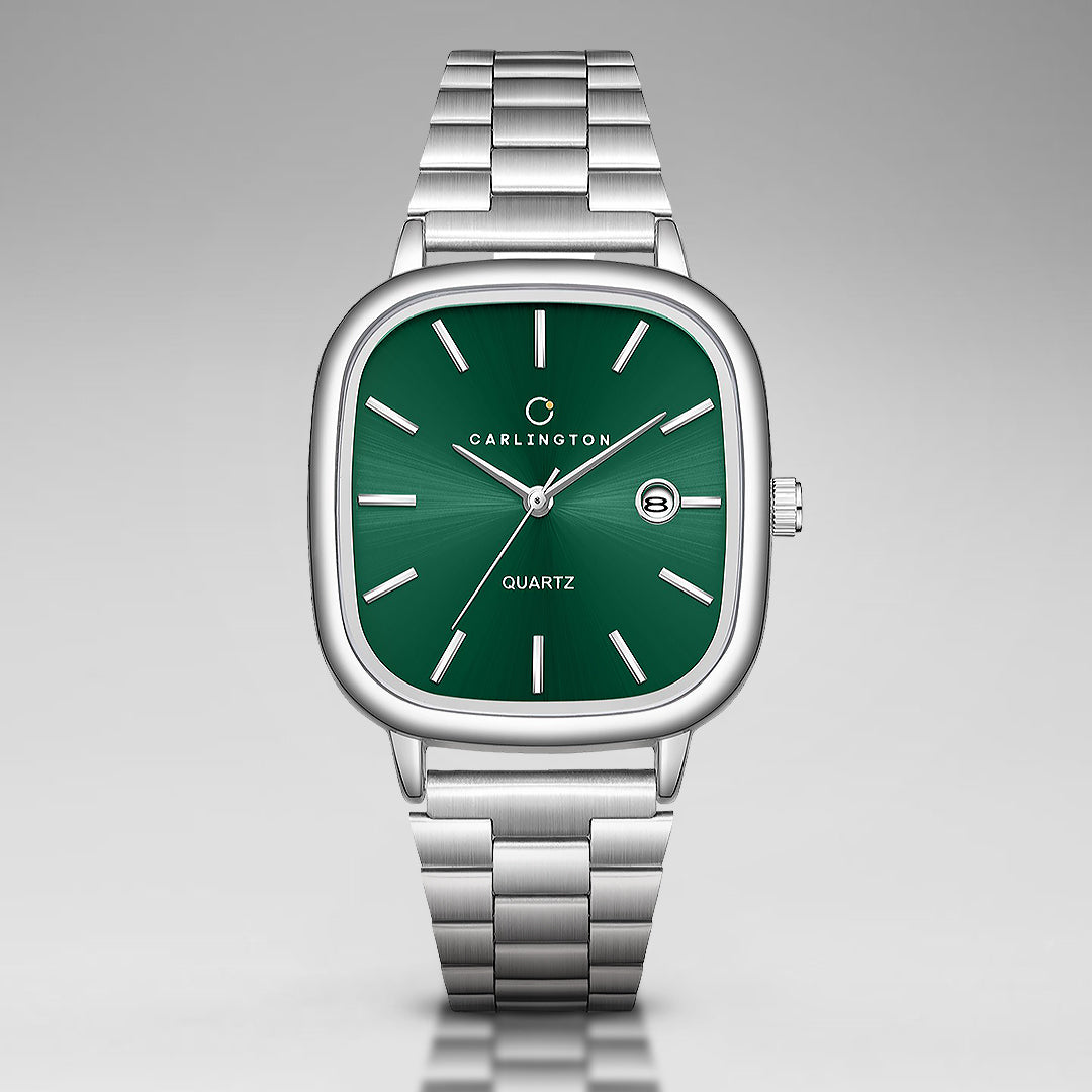 Carlington Classic Series Analog Men Wrist Watches with Stainless Steel Strap & Date Display | Premium Fashion Watches for Gents | CT - 5010