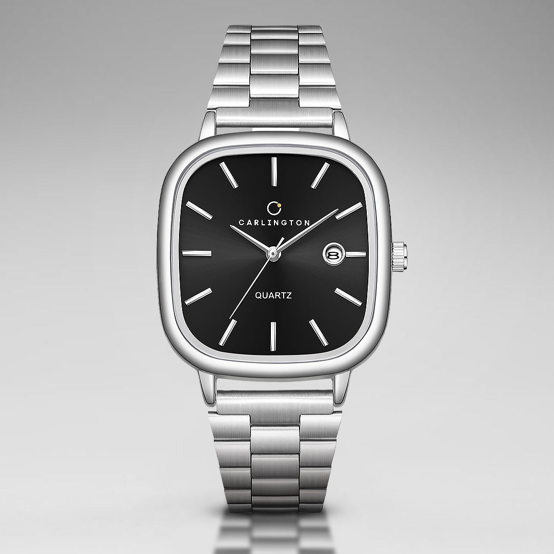 Carlington Classic Series Analog Men Wrist Watches with Stainless Steel Strap & Date Display | Premium Fashion Watches for Gents | CT - 5010