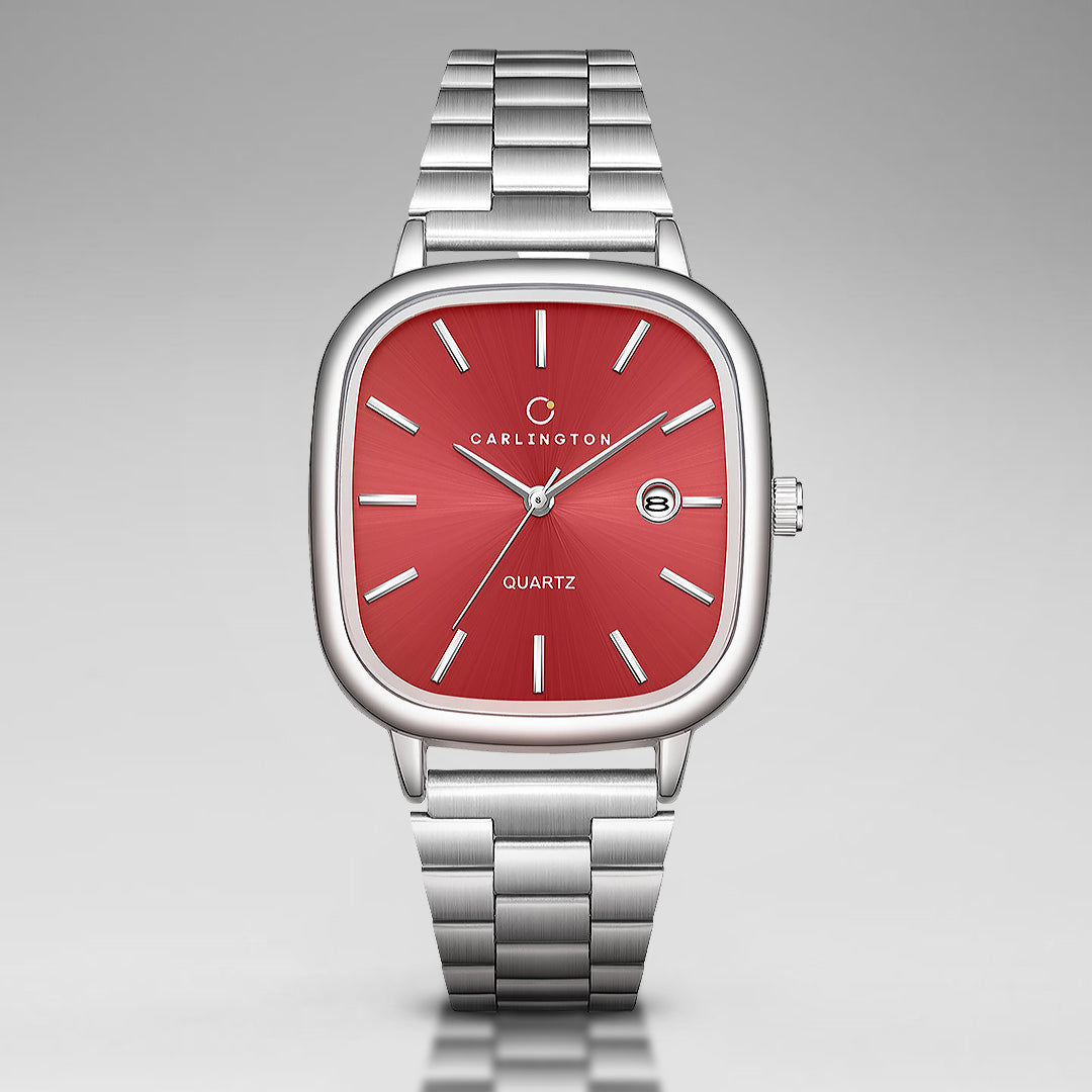 Carlington Classic Series Analog Men Wrist Watches with Stainless Steel Strap & Date Display | Premium Fashion Watches for Gents | CT - 5010