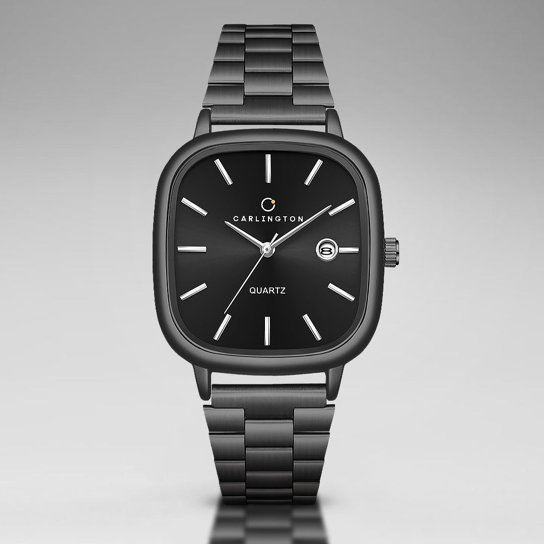Carlington Classic Series Analog Men Wrist Watches with Stainless Steel Strap & Date Display | Premium Fashion Watches for Gents | CT - 5010