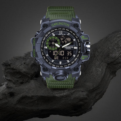 Carlington Analog-Digital Watch - 3388 Green