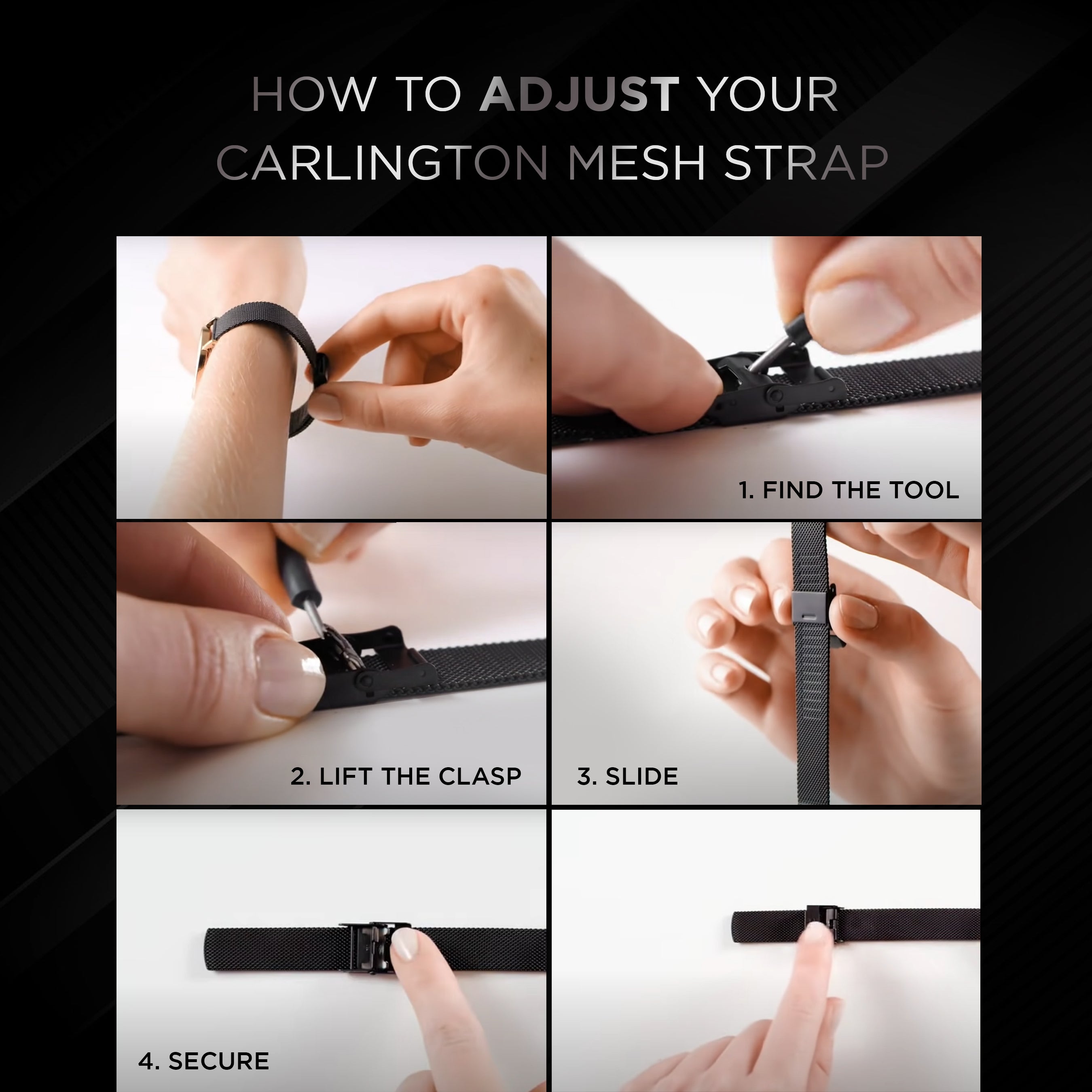 Carlington Elite Ladies Self Adjustable Mesh Strap Water Resistant Analog Watch - For Women CT2014