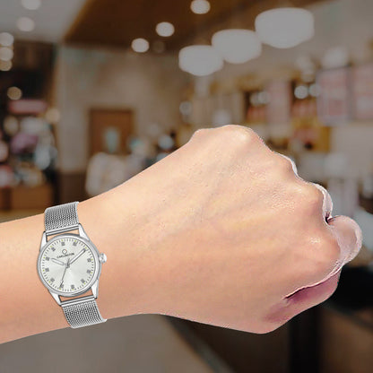 Carlington Elite Ladies Self Adjustable Mesh Strap Water Resistant Analog Watch - For Women CT2003