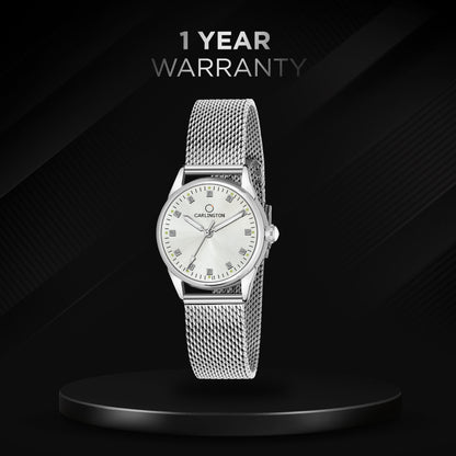 Carlington Elite Ladies Self Adjustable Mesh Strap Water Resistant Analog Watch - For Women CT2003