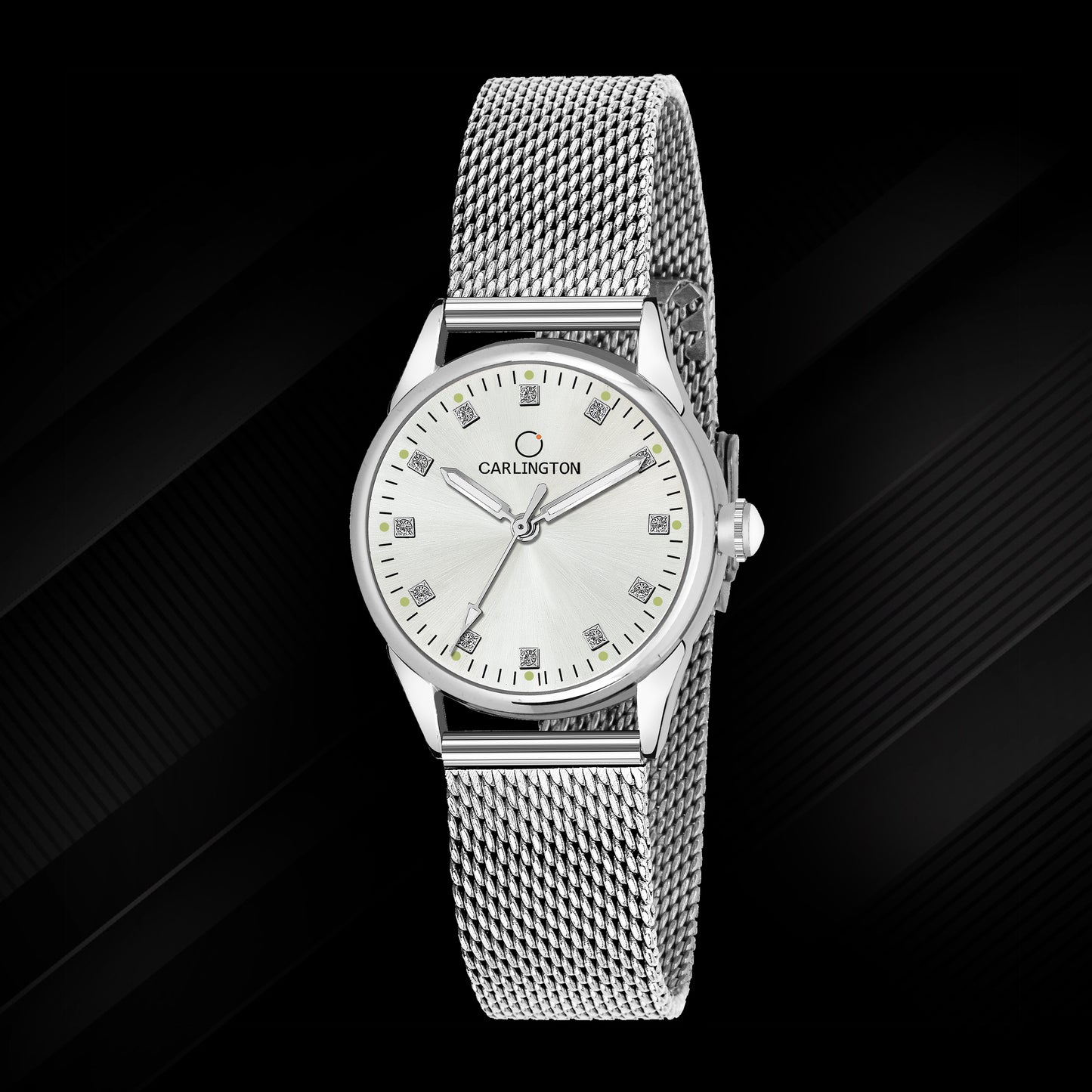Carlington Elite Ladies Self Adjustable Mesh Strap Water Resistant Analog Watch - For Women CT2003