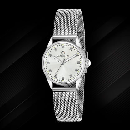 Carlington Elite Ladies Self Adjustable Mesh Strap Water Resistant Analog Watch - For Women CT2003