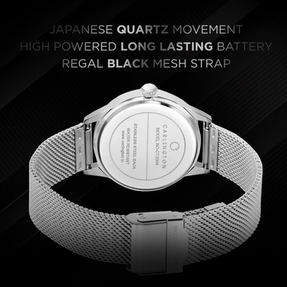 Carlington Elite Ladies Self Adjustable Mesh Strap Water Resistant Analog Watch - For Women CT2004