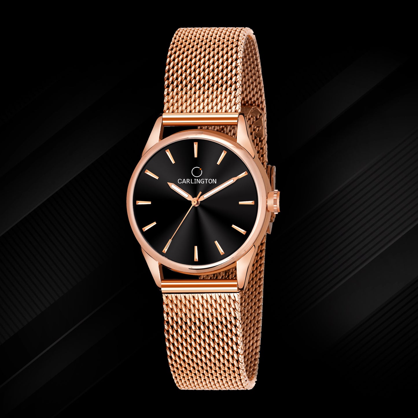 Carlington Elite Ladies Self Adjustable Mesh Strap Water Resistant Analog Watch - For Women CT2007