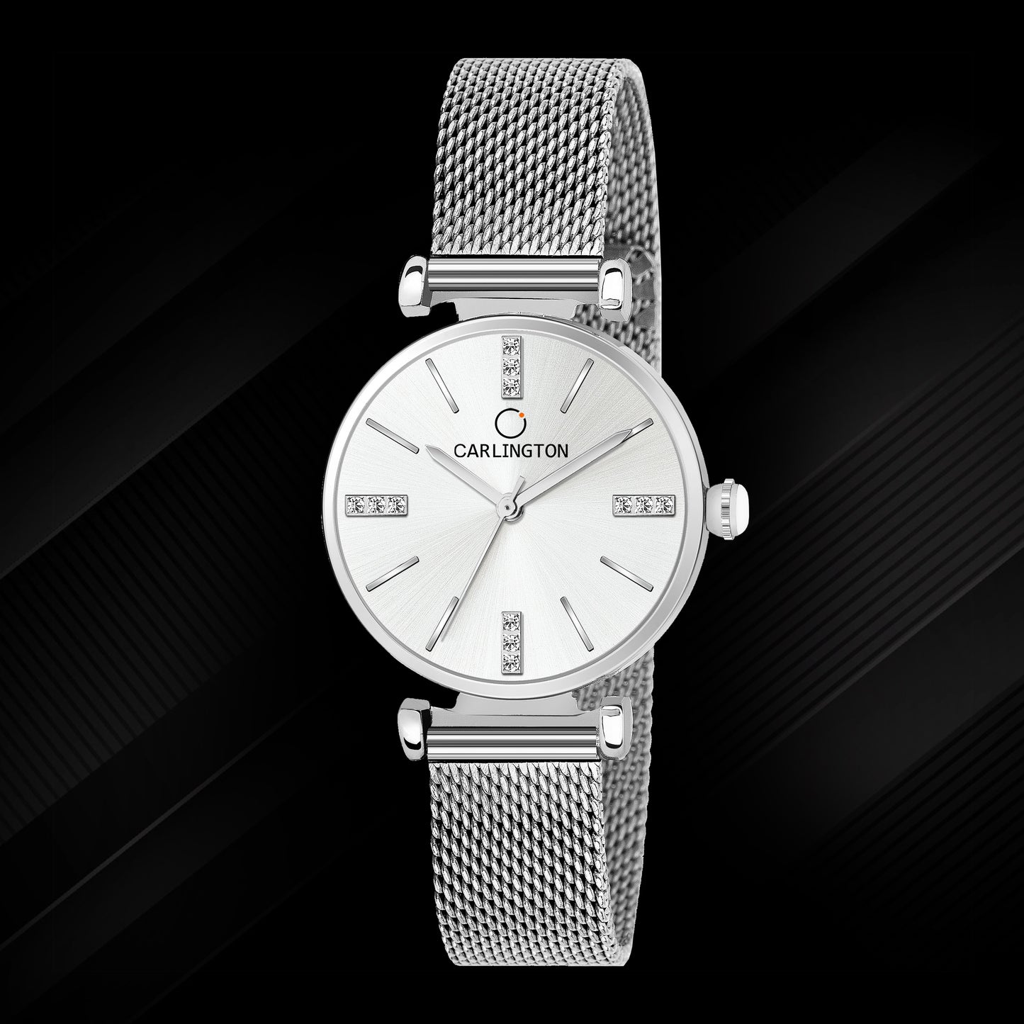 Carlington Elite Ladies Self Adjustable Mesh Strap Water Resistant Analog Watch - For Women CT2011