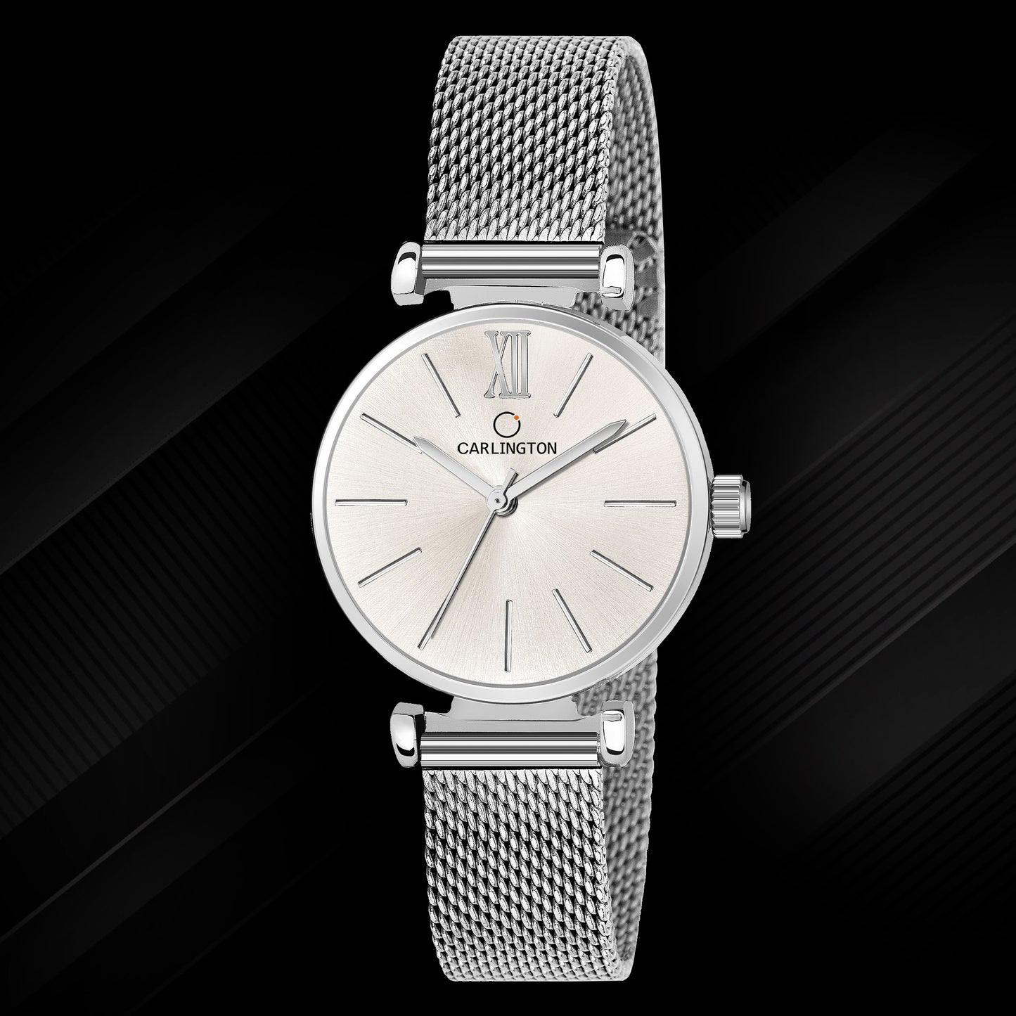 Carlington Elite Ladies Self Adjustable Mesh Strap Water Resistant Analog Watch - For Women CT2016