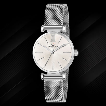 Carlington Elite Ladies Self Adjustable Mesh Strap Water Resistant Analog Watch - For Women CT2016