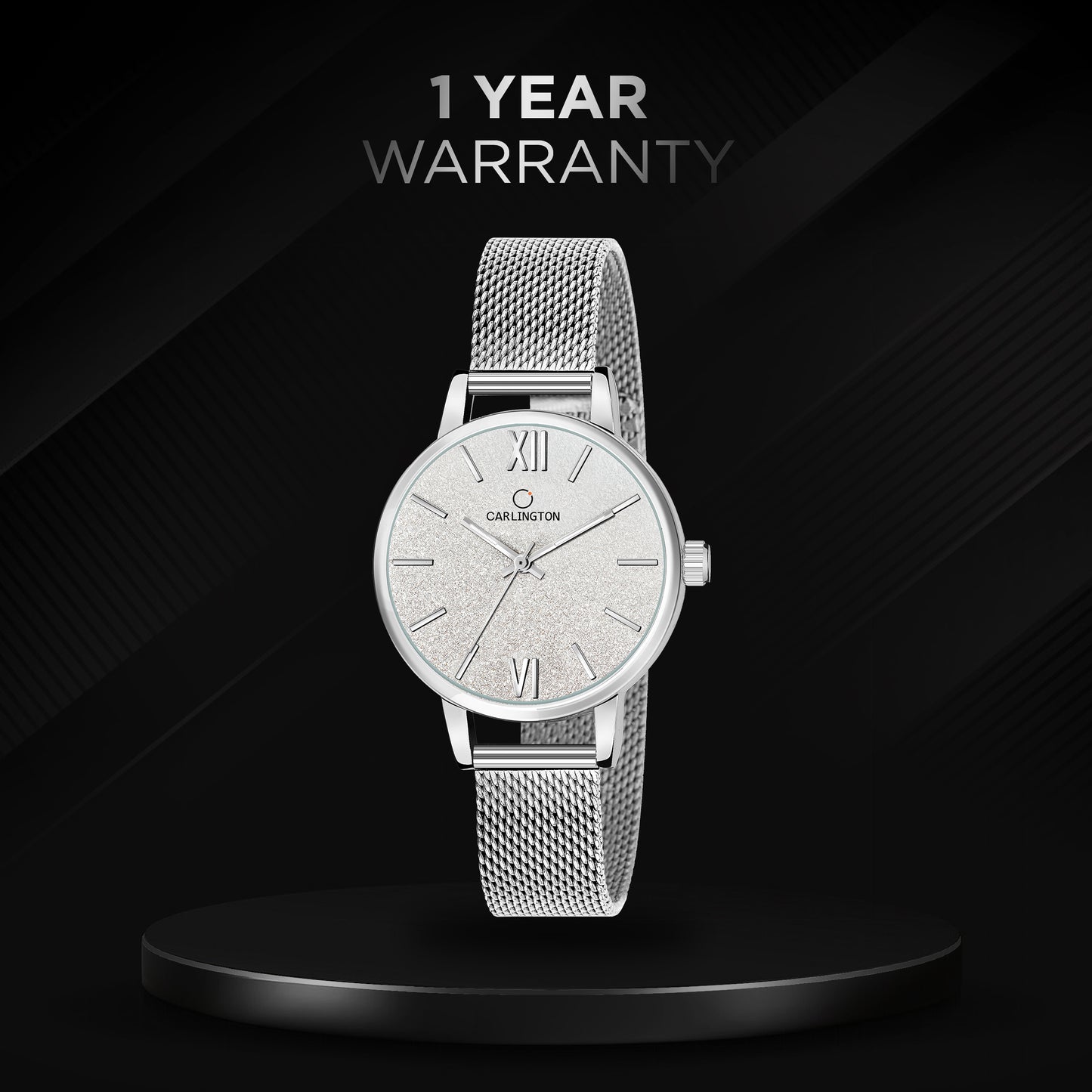 Carlington Elite Ladies Self Adjustable Mesh Strap Water Resistant Analog Watch - For Women CT2018
