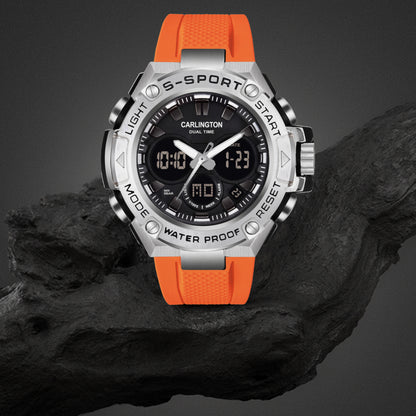 Carlington Analog-Digital Watch - 9107 Orange