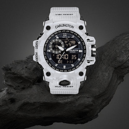 Carlington Analog-Digital Watch - 3388 White
