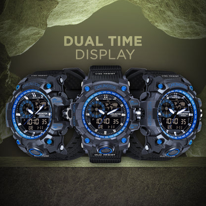 Carlington Analog-Digital Watch - 3388 Blue