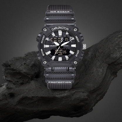 Carlington Analog-Digital Watch - 3311 Black