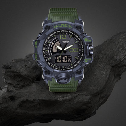 Carlington Analog-Digital Watch - 3366 Yellow