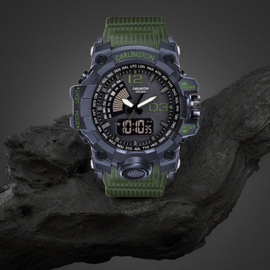Carlington Analog-Digital Watch - 3366 Yellow