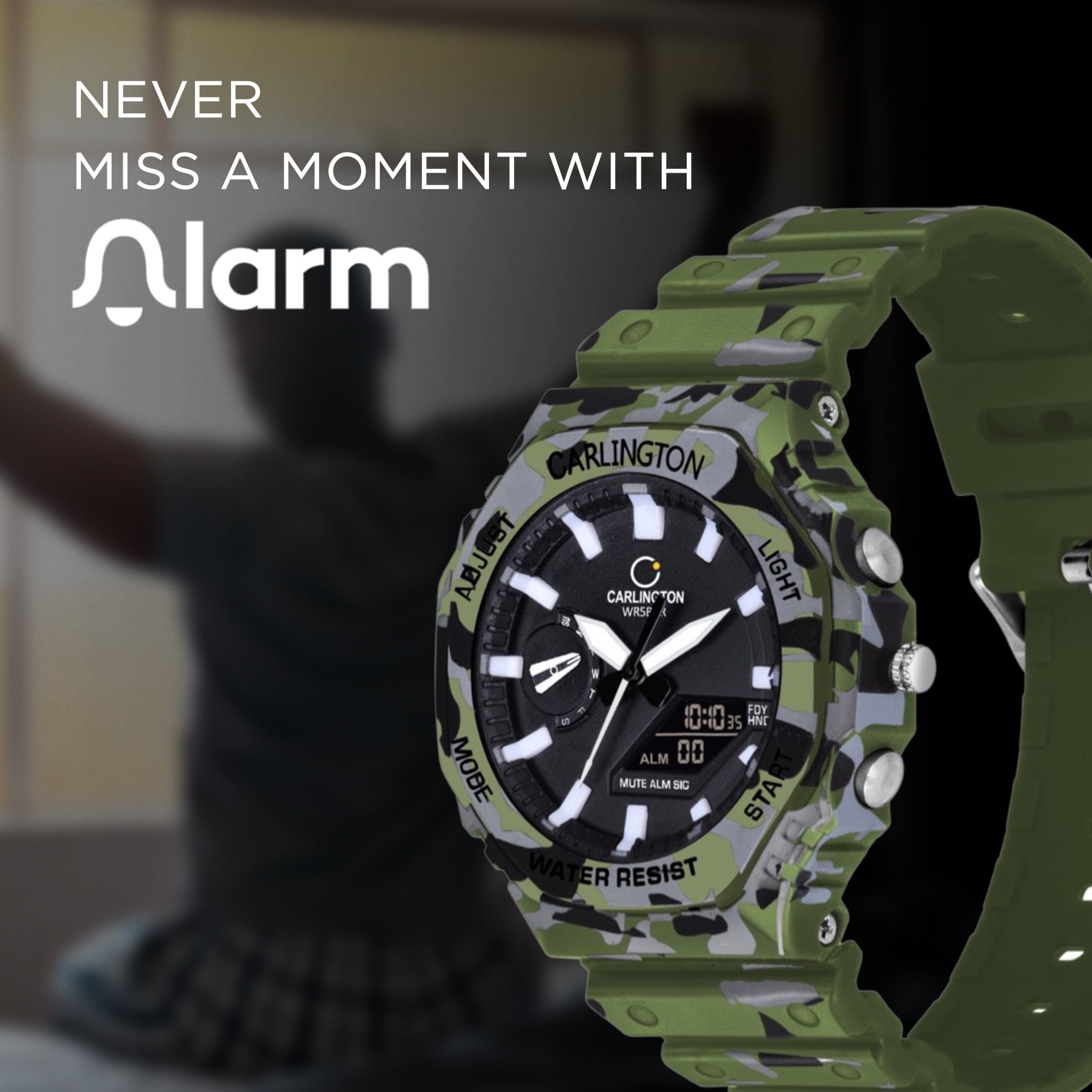 Carlington Analog-Digital Watch - 3322 Army