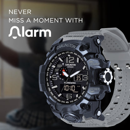 Carlington Aanlog-Digital Watch - 3344 Grey