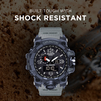 Carlington Aanlog-Digital Watch - 3344 Grey