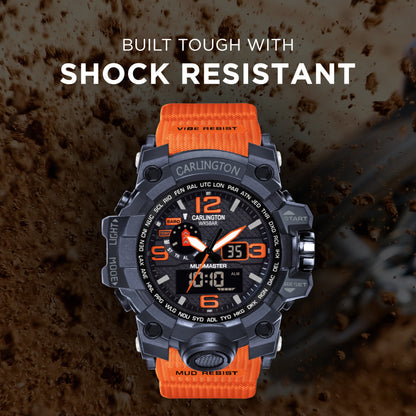 Carlington Aanlog-Digital Watch - 3344 Orange