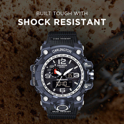 Carlington Aanlog-Digital Watch - 3344 Black