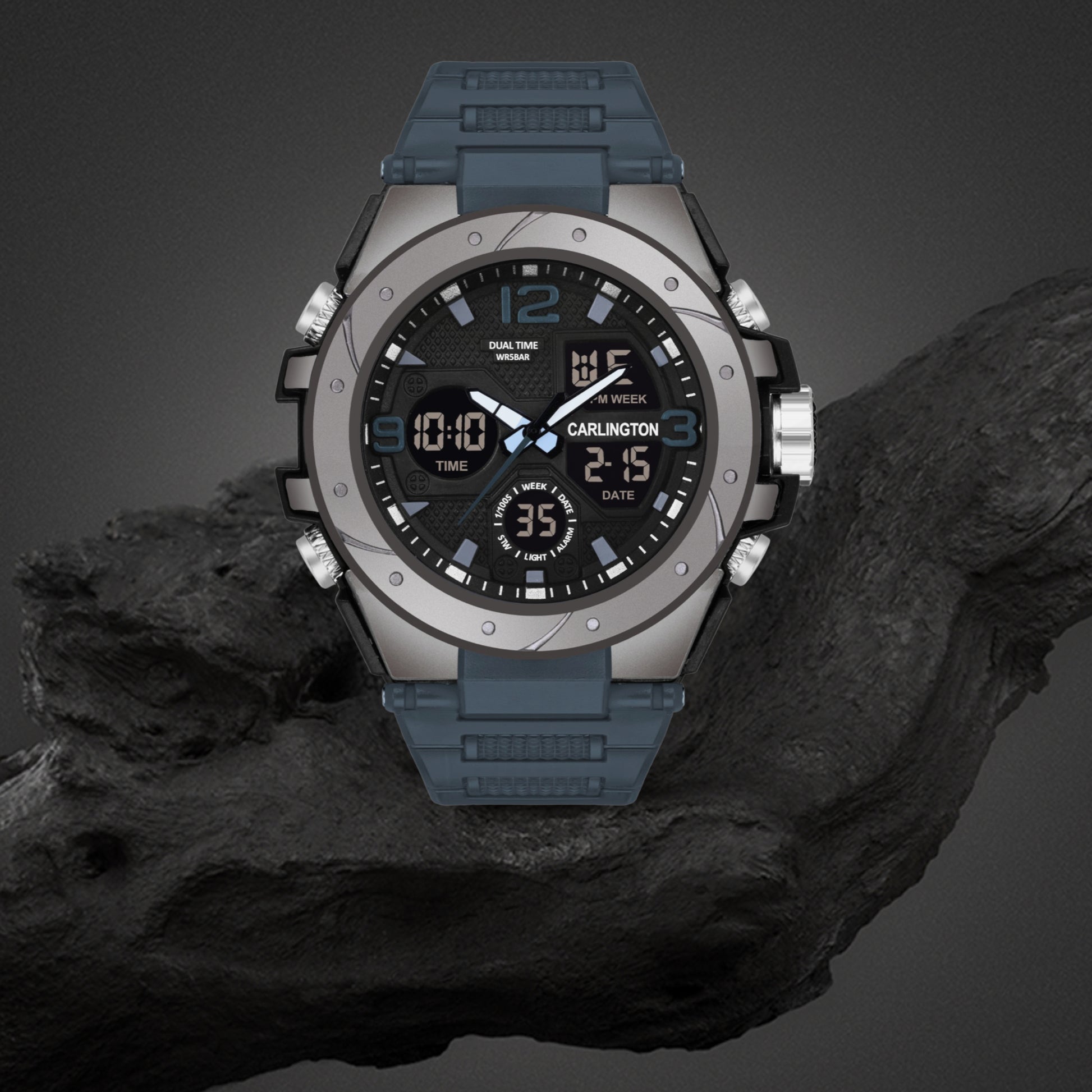 Carlington Aanlog-Digital Watch - 9105 Teal