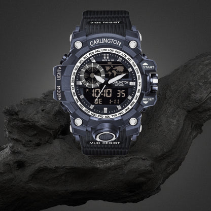 Carlington Analog-Digital Watch - 3388 Black