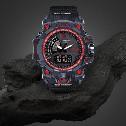 Carlington Analog-Digital Watch - 3366 Red