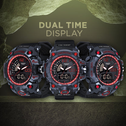 Carlington Analog-Digital Watch - 3366 Red