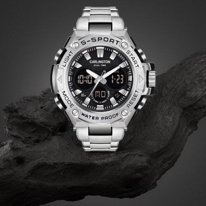Carlington Analog-Digital Watch - 9107 Steel