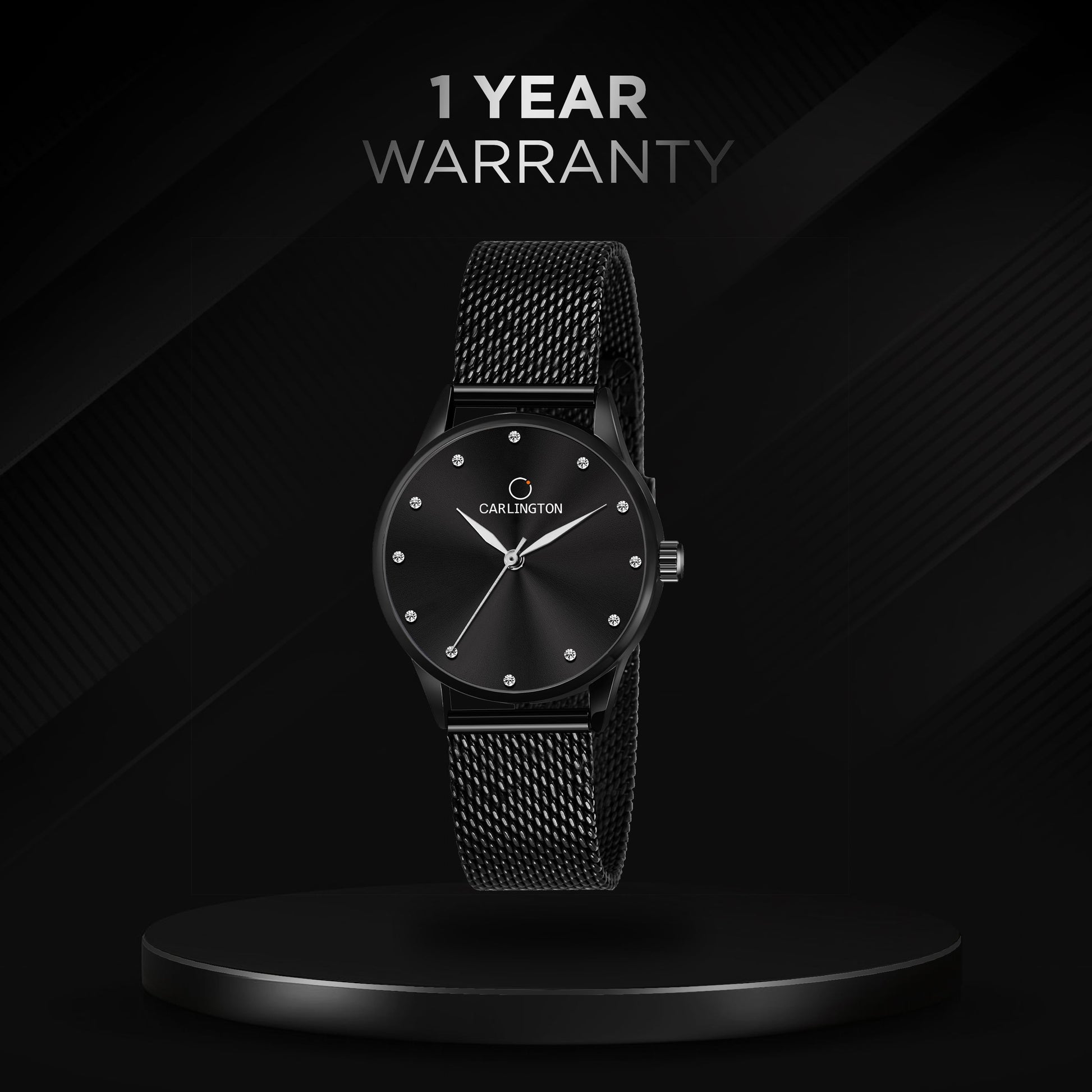 Carlington elite analog ladies watch CT 2009 black