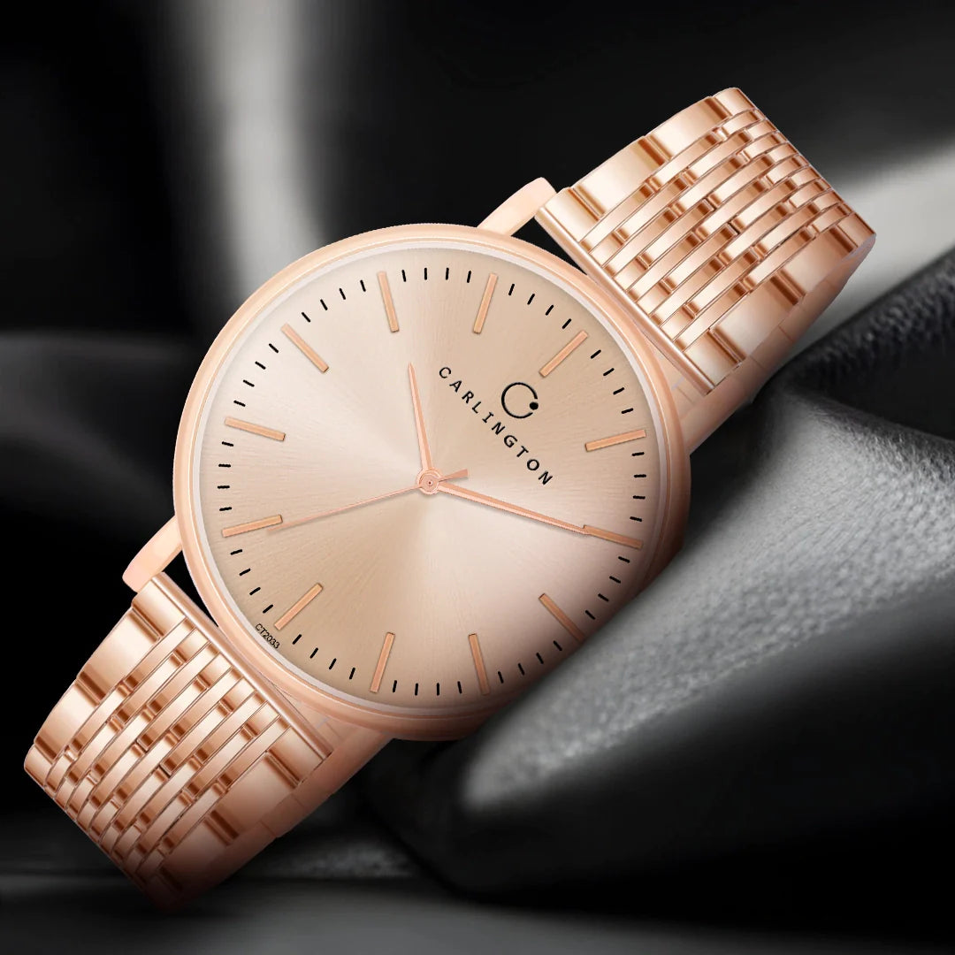 Carlington Iconic 2033 Rose gold Analog Womens Watch