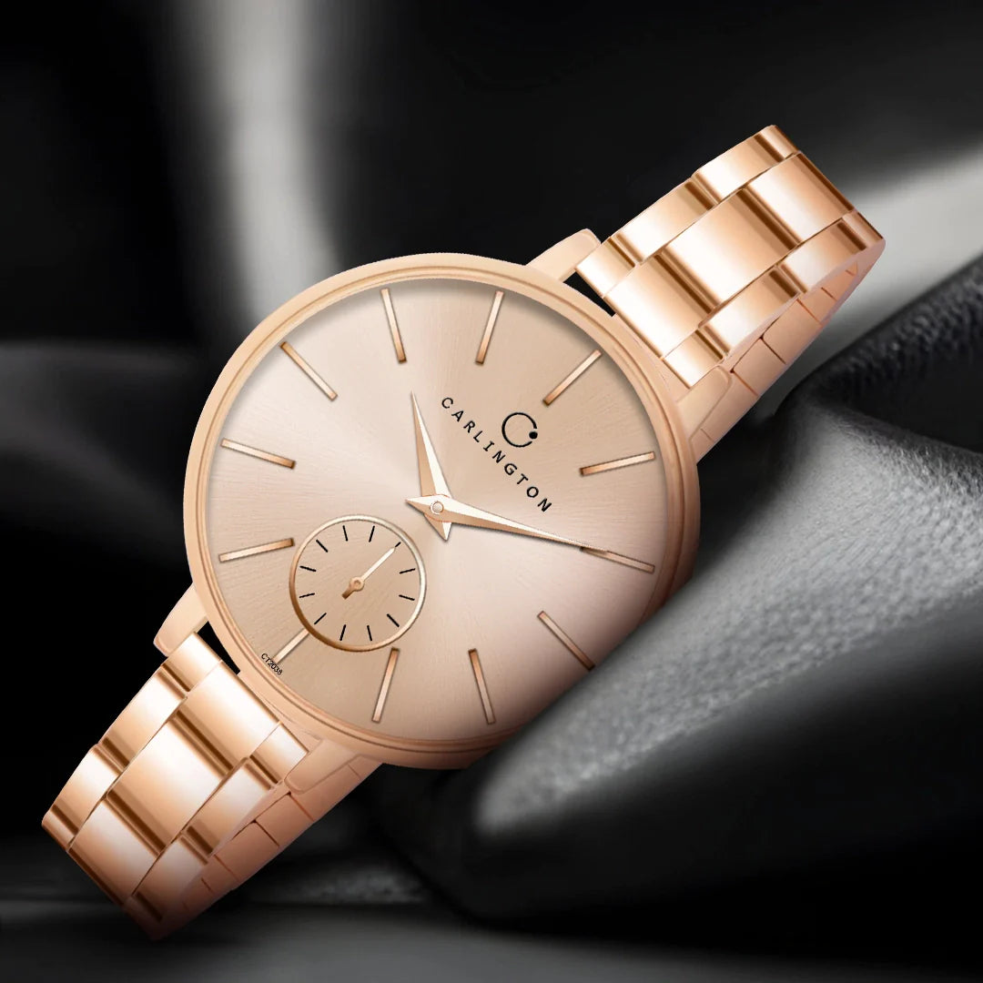 Carlington Iconic 2038 Rose gold Analog Womens Watch