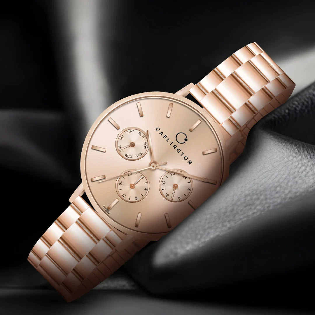 Carlington Iconic 2039 Rose gold Analog Womens Watch