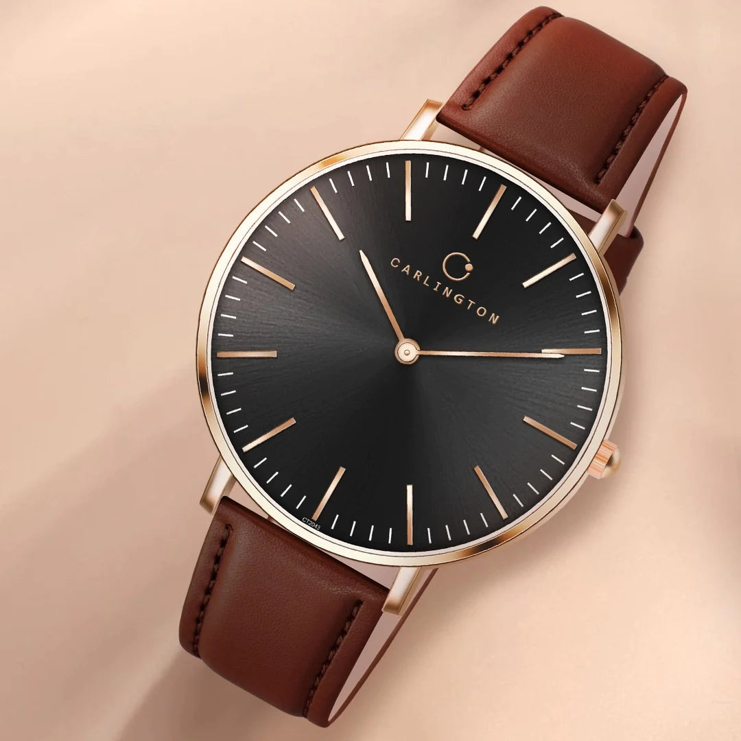 Carlington Iconic 2043 Brown Analog Mens Watch