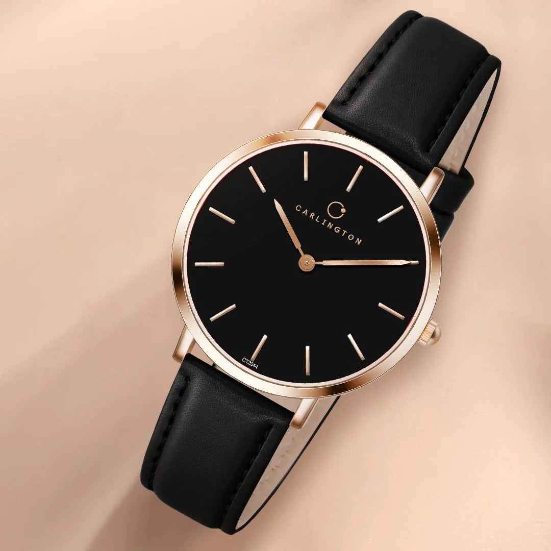 Carlington Iconic 2044 Black Analog Womens Watch