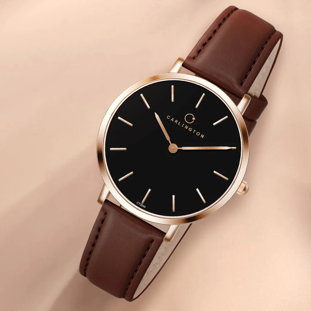 Carlington Iconic 2044 Brown Analog Womens Watch