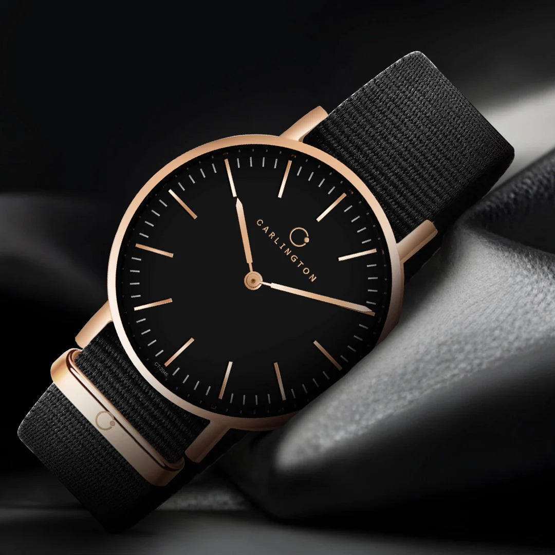 Carlington Iconic 2045 Black Analog Mens Watch