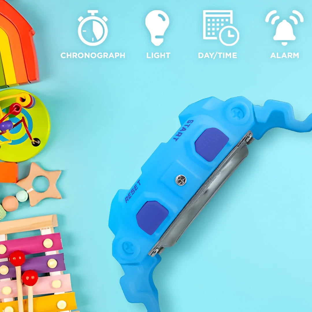 Carlington Digital Kids Watch with Alarm and Date Display - Junior 9121 Blue