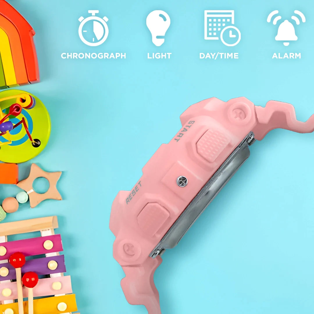 Carlington Digital Kids Watch with Alarm and Date Display - Junior 9121 Pink