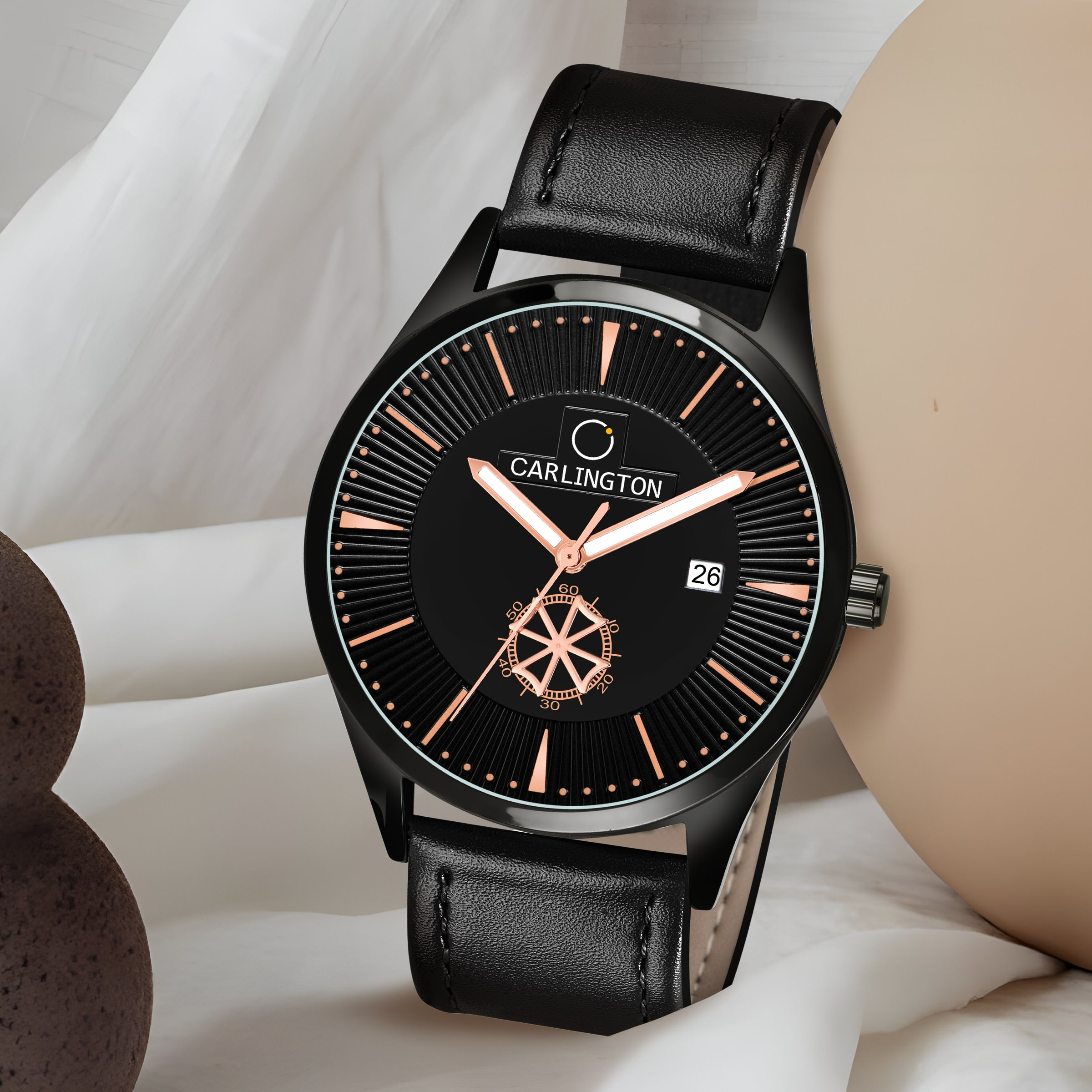 Carlington elite analog men's watch ct1020 black